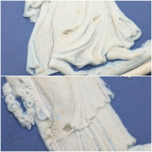 古董英國韋奇伍德餅乾桶 Jasperware 皇家藍色